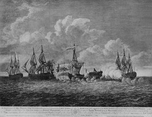 プロビディエンの戦い、c1786 作： Dominic Serres