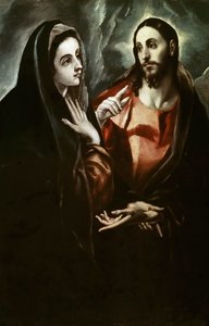 キリストが母親に別れを告げる。 1600年。 作： Dominico El Greco