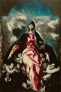 慈愛の聖母​​慈悲の聖母、1600～1603年頃。 作： Dominico El Greco