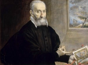 ジュリオ・クロヴィオの肖像画（1498～1578年、1571年頃）。 作： Dominico El Greco