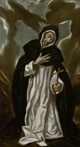 聖ドミニク、c。 1610年。 作： Dominico El Greco