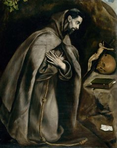 祈る聖フランシスコ、1596～1600年頃。 作： Dominico El Greco