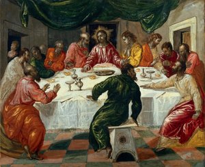 最後の晩餐、1568年。 作： Dominico El Greco