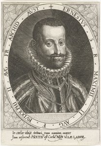 オーストリア1553-1595のアーネスト大公の肖像、ca 1595-1597 作： Dominicus or Custodis Custos