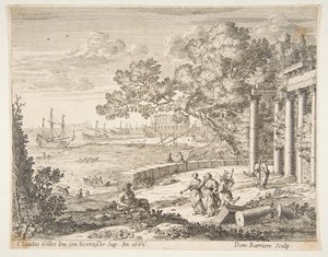 水星のある風景、1668年。 作： Dominique Barriere