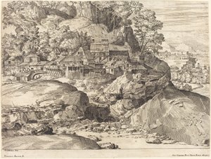 ミルのある風景、c。 1650年。 作： Dominique Barriere