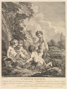 子供の水泳、カリフォルニア州。 1741年 作： Dominique Sornique