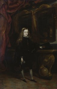 1673年から85年までの12歳のハブスブールのシャルル2世（1661-1700）の肖像 作： Don Juan Carreno de Miranda