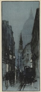 セントポールズ大聖堂、ワトリングストリートから 作： Donald Maxwell