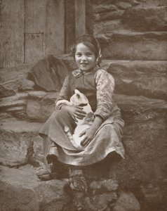 1916年ホスパタールで2人の小さなスイスの村人 作： Donald McLeish