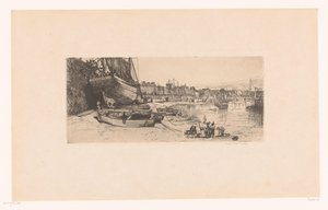 ハンゲジヒト テ ブローニュ シュル メール ブローニュ・シュル・メールの港 作： Donald Shaw MacLaughlan (signed by artist)