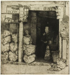 炭屋の店内 作： Donald Shaw MacLaughlan