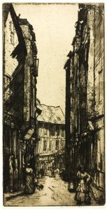 Rue des Halles, Vannes, ブルターニュ 作： Donald Shaw MacLaughlan