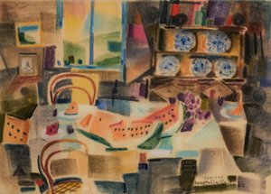 内部、2002年（ビロードのような紙にパステル） 作： Donatella Merlo