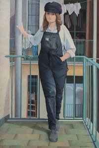 バルコニーのモニカ 作： Donatella Merlo