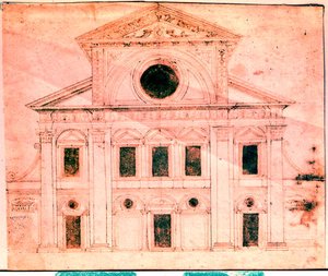 教会のファサードのデザイン 作： Donato Bramante