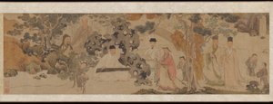 緑の森での高貴な集まり、1620年頃（紙にインクと色） 作： Dong Qichang