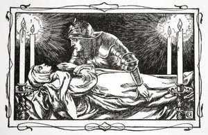 「女王の死体を発見」、1905年。 作： Dora Curtis