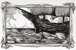 「魔法のポーション」、1905年。 作： Dora Curtis