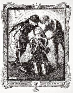 「それから彼らはガラハド卿のところへ行きました」、1905 年。 作： Dora Curtis
