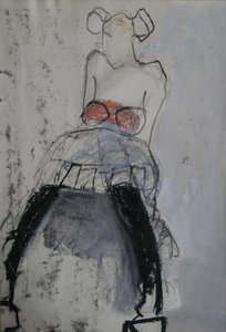 抽象的な座るダンサー 作： Doris Schmitz