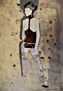 魅惑的な赤いコルセット 作： Doris Schmitz