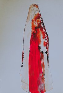 鮮やかな赤のマドンナ 作： Doris Schmitz