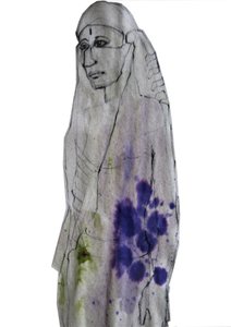 瞑想にふけるインド人の肖像 作： Doris Schmitz