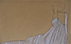 エレガントなファッションのシルエット