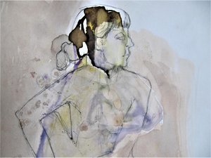 パステル画の肖像画 作： Doris Schmitz