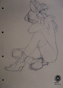 物思いにふける少女のスケッチ 作： Doris Schmitz