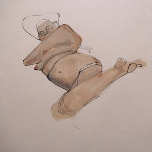 のんびりとしたビーチの女性 作： Doris Schmitz