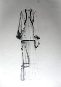 ヴィンテージファッションのスケッチ 作： Doris Schmitz