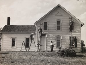 ファミリー ファームステッド、ネブラスカ州 作： Dorothea Lange