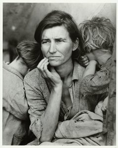 ポートレット・ヴァン・フローレンス オーウェンズ・トンプソン 移民の母、1936年（原題） 作： Dorothea Lange