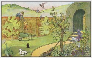 庭の壁を越えて 作： Dorothy Furniss