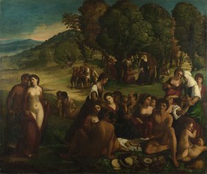バッカナル、c。 1520 作： Dosso Dossi