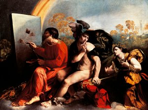 Jupiter ja taidemaalari, kirjoittanut Dosso Dossi 作： Dosso Dossi
