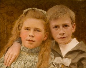 フィリップとVMハスウェル、8歳と6歳 作： Dr. John Haswell