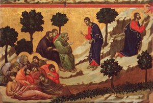 庭園の苦悩マエスタの祭壇画（木にテンペラ 作： Duccio di Buoninsegna