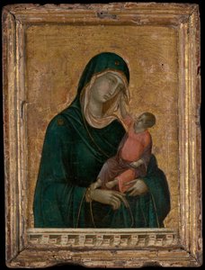 マドンナと子供、ca。 1290-1300。 作： Duccio di Buoninsegna