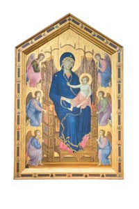 天使に即位したマドンナとチャイルド 作： Duccio di Buoninsegna