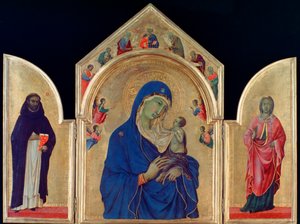 聖ドミニクと聖アウレアのマドンナと子供、c1315
