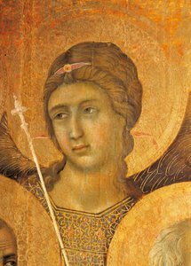 デュッチョのメースタ」 デュッチョ・ディ・ブオンインセーニャ（1255年頃～1319年以前）によるシエナ大聖堂の祭壇画、木にテンペラ、212x425cm、詳細 作： Duccio di Buoninsegna