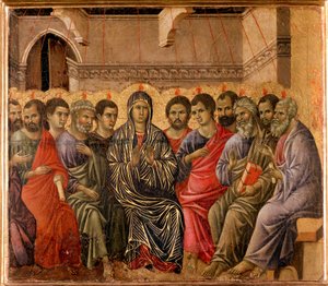 マエスタ祭壇画のペンテコット・バック 作： Duccio di Buoninsegna