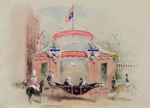 ケンジントン宮殿への入り口（水彩） 作： Duchess of Argyll Princess Louise