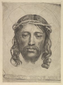 聖ヴェロニカのベールに描かれたキリストの顔、1735 年。