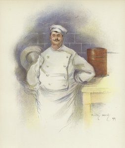 サボイホテルのヘッドシェフ 作： Dudley Hardy