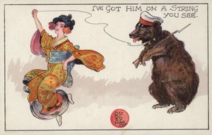 私はあなたが見るひもで彼を持っています 作： Dudley Hardy