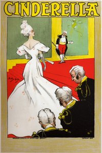 文学。おとぎ話。シンデレラダドリー・ハーディによるイギリス・ロンドンでのショーのポスター（1890年頃）（ポスター 作： Dudley Hardy